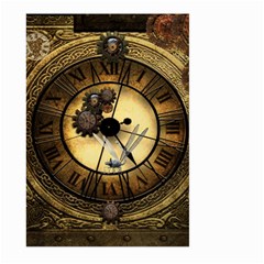 Wonderful Steampunk Desisgn, Clocks And Gears Large Garden Flag (two Sides) by FantasyWorld7