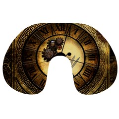 Wonderful Steampunk Desisgn, Clocks And Gears Travel Neck Pillows by FantasyWorld7