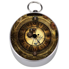 Wonderful Steampunk Desisgn, Clocks And Gears Silver Compasses by FantasyWorld7