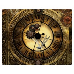 Wonderful Steampunk Desisgn, Clocks And Gears Double Sided Flano Blanket (medium)  by FantasyWorld7