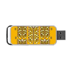 Rain Showers In The Rain Forest Of Bloom And Decorative Liana Portable Usb Flash (two Sides) by pepitasart