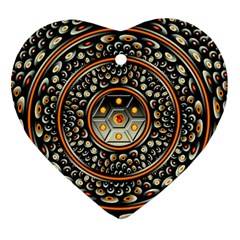 Dark Metal And Jewels Ornament (heart)