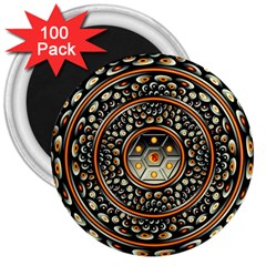 Dark Metal And Jewels 3  Magnets (100 Pack) by linceazul