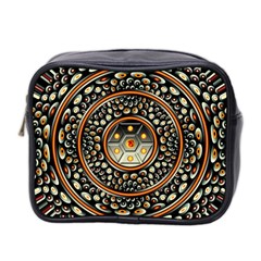 Dark Metal And Jewels Mini Toiletries Bag 2-side by linceazul