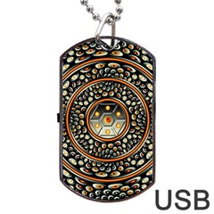 Dark Metal And Jewels Dog Tag Usb Flash (two Sides) by linceazul