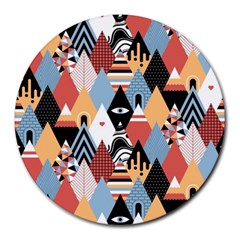 Abstract Diamond Pattern Round Mousepads by Bigfootshirtshop