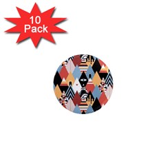 Abstract Diamond Pattern 1  Mini Magnet (10 Pack)  by Bigfootshirtshop