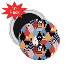 Abstract Diamond Pattern 2 25  Magnets (10 Pack)  by Bigfootshirtshop