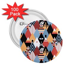 Abstract Diamond Pattern 2 25  Buttons (100 Pack)  by Bigfootshirtshop