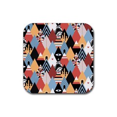 Abstract Diamond Pattern Rubber Coaster (square)  by Bigfootshirtshop