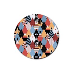 Abstract Diamond Pattern Rubber Coaster (round)  by Bigfootshirtshop