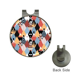 Abstract Diamond Pattern Hat Clips With Golf Markers by Bigfootshirtshop