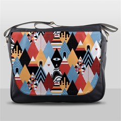 Abstract Diamond Pattern Messenger Bags by Bigfootshirtshop