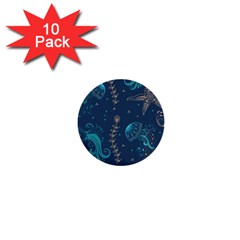 Arabesque Vintage Graphic Nature 1  Mini Buttons (10 Pack)  by Bigfootshirtshop