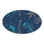 Arabesque Vintage Graphic Nature Oval Magnet Front