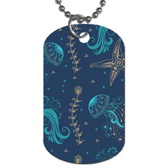 Arabesque Vintage Graphic Nature Dog Tag (one Side)