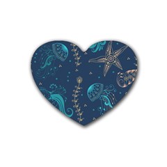 Arabesque Vintage Graphic Nature Heart Coaster (4 Pack)  by Bigfootshirtshop