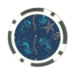 Arabesque Vintage Graphic Nature Poker Chip Card Guard by Bigfootshirtshop