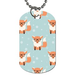 Cute Fox Pattern Dog Tag (two Sides) by Bigfootshirtshop