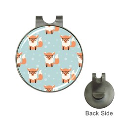 Cute Fox Pattern Hat Clips With Golf Markers by Bigfootshirtshop