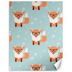 Cute Fox Pattern Canvas 12  X 16   by Bigfootshirtshop