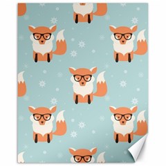 Cute Fox Pattern Canvas 16  X 20   by Bigfootshirtshop