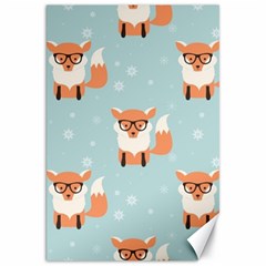 Cute Fox Pattern Canvas 20  X 30   by Bigfootshirtshop