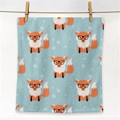 Cute Fox Pattern Face Towel by Bigfootshirtshop