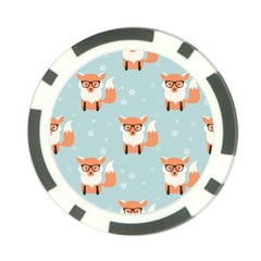 Cute Fox Pattern Poker Chip Card Guard (10 Pack) by Bigfootshirtshop