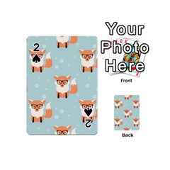 Cute Fox Pattern Playing Cards 54 (mini)  by Bigfootshirtshop