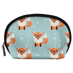 Cute Fox Pattern Accessory Pouches (large)  by Bigfootshirtshop