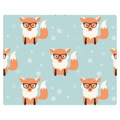 Cute Fox Pattern Double Sided Flano Blanket (medium)  by Bigfootshirtshop