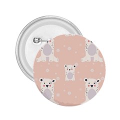 Cute Polar Bear Pattern 2 25  Buttons by Bigfootshirtshop