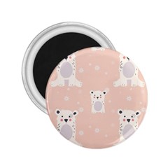 Cute Polar Bear Pattern 2 25  Magnets by Bigfootshirtshop