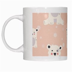 Cute Polar Bear Pattern White Mugs by Bigfootshirtshop