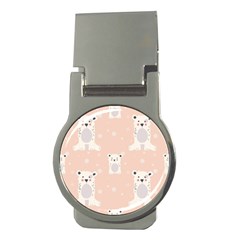 Cute Polar Bear Pattern Money Clips (round)  by Bigfootshirtshop