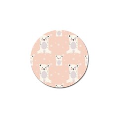 Cute Polar Bear Pattern Golf Ball Marker by Bigfootshirtshop