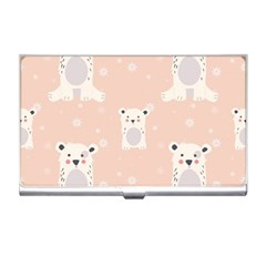 Cute Polar Bear Pattern Business Card Holders by Bigfootshirtshop