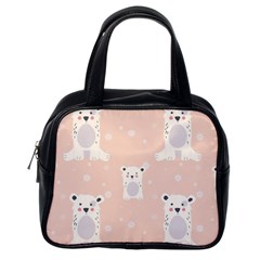 Cute Polar Bear Pattern Classic Handbags (one Side) by Bigfootshirtshop