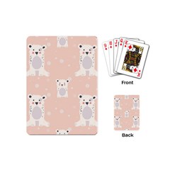 Cute Polar Bear Pattern Playing Cards (mini)  by Bigfootshirtshop