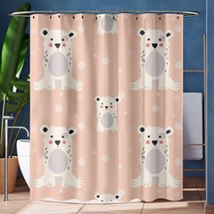 Cute Polar Bear Pattern Shower Curtain 60  X 72  (medium)  by Bigfootshirtshop