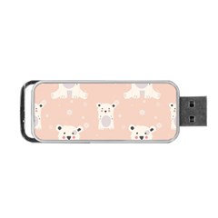 Cute Polar Bear Pattern Portable Usb Flash (one Side) by Bigfootshirtshop