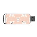 Cute Polar Bear Pattern Portable USB Flash (One Side) Front