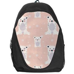 Cute Polar Bear Pattern Backpack Bag by Bigfootshirtshop