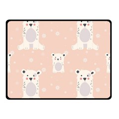 Cute Polar Bear Pattern Double Sided Fleece Blanket (small)  by Bigfootshirtshop