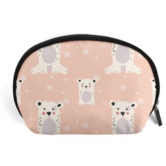 Cute Polar Bear Pattern Accessory Pouches (large)  by Bigfootshirtshop