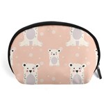 Cute Polar Bear Pattern Accessory Pouches (Large)  Front