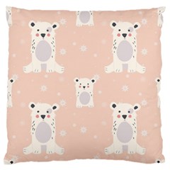 Cute Polar Bear Pattern Standard Flano Cushion Case (two Sides) by Bigfootshirtshop