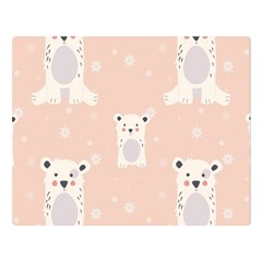 Cute Polar Bear Pattern Double Sided Flano Blanket (large)  by Bigfootshirtshop