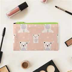 Cute Polar Bear Pattern Cosmetic Bag (xs) by Bigfootshirtshop